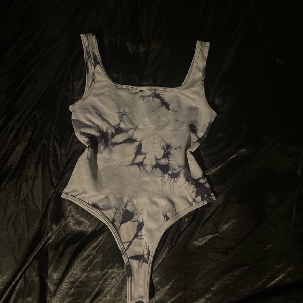 Gray Polyamide-Blend Bodysuit - Medium